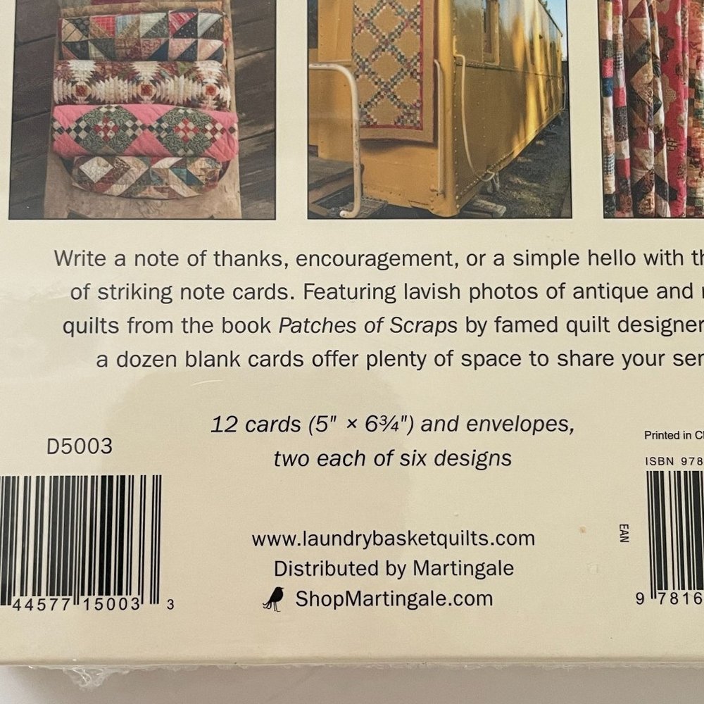 Patches of Scraps Note Cards From Edyta Sitar of Laundry Basket Quilts New - Picture 6 of 7